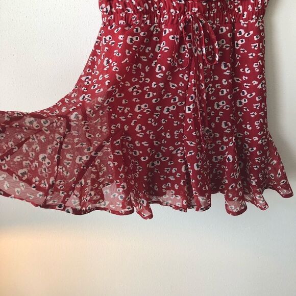 Trixxi Red Cheetah Animal Print Romper Small - Picture 7 of 11